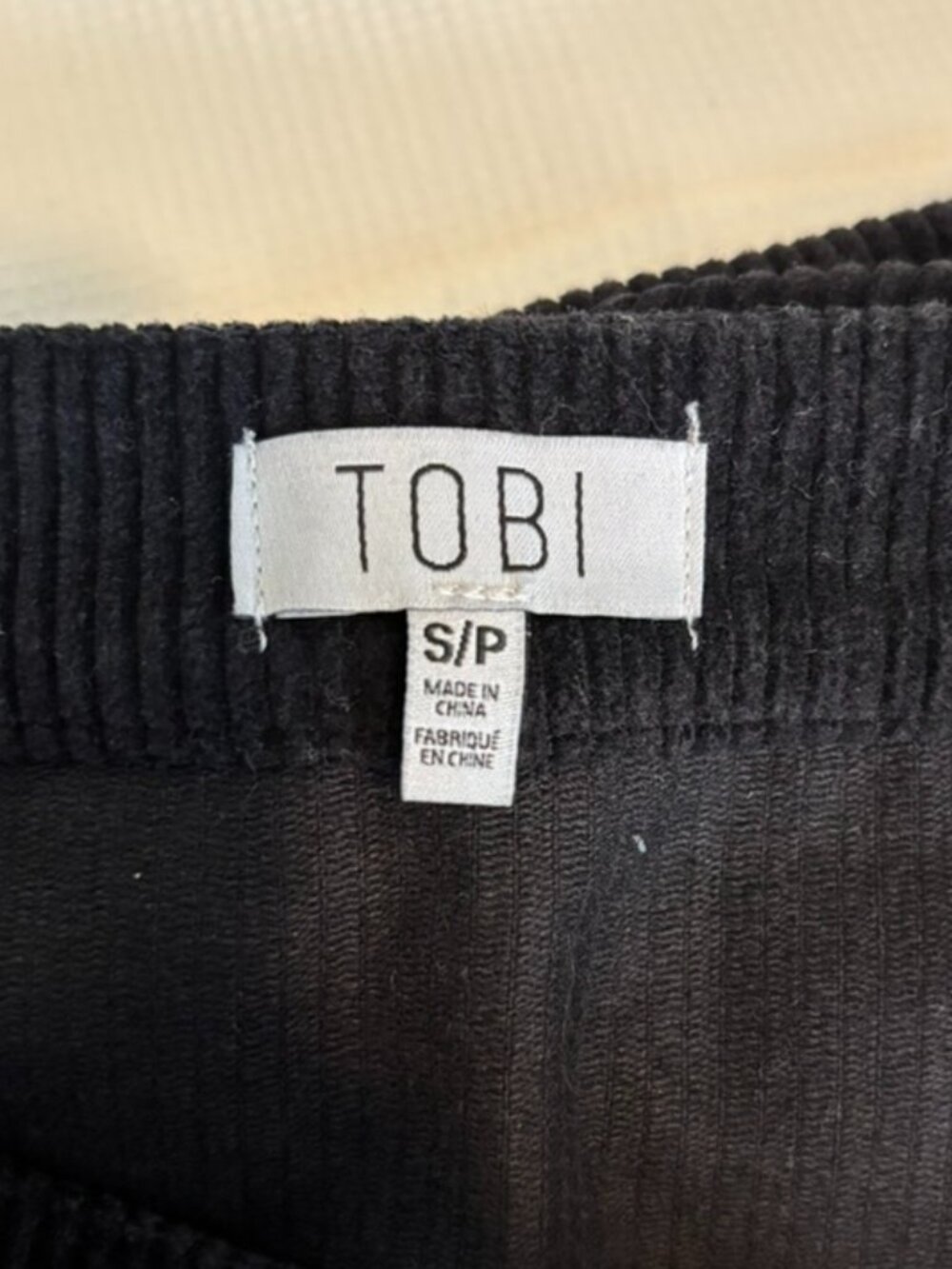 Black Corduroy Button Front Mini Skirt Size Small - Picture 3 of 5